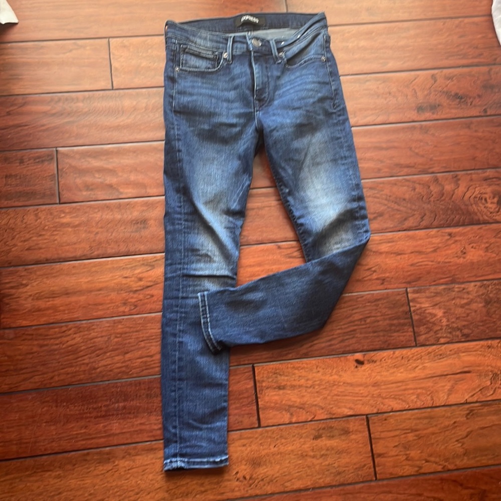 Skinny dark wash denim leggings size 4S